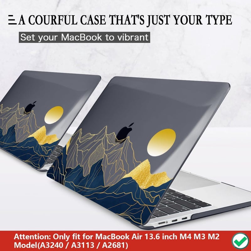 CISSOOK Compatible with MacBook Air 13.6 Inch Case A3240 A3113 A2681, Laptop Hard Shell Mountain Sunshine Cover with Keyboard Cover for MacBook Air 13 M2 M3 M4 Release 2022 2024 2025 - Image 3